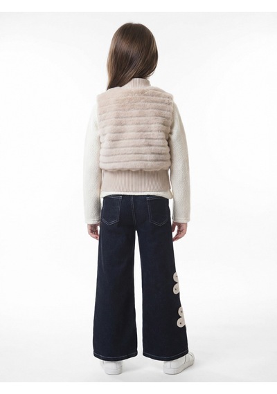 Xo Kids Kız Çocuk Folarlı 3lu Alt Üst Takım 7-14 Yaş 3907-4907 Ekru