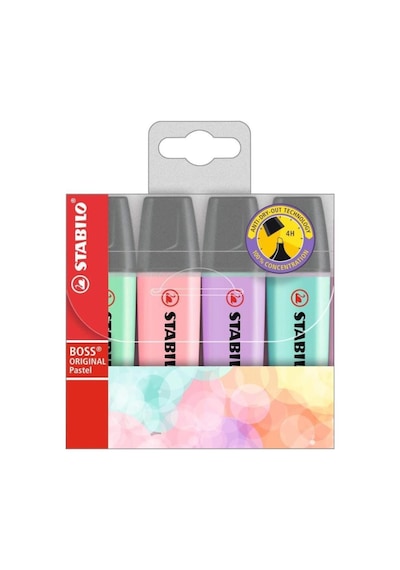 Stabilo Fosforlu Kalem Boss Orıgınal Pastel-by Ju Schnee 4 Lü 70/4-1-101-10 Çok Renkli