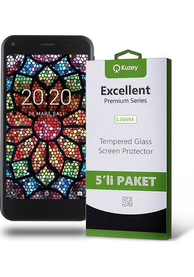 Vestel Uyumlu Venüs E2 Plus Ekran Koruyucu Cam 5 Adet Ekonomik Paket (554293034)
