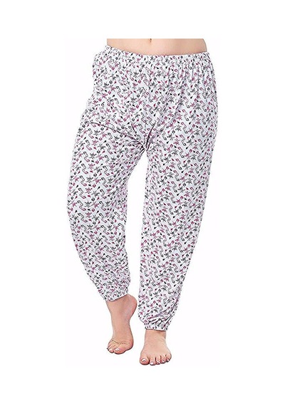 Seher 6 Adet Bayan Tek Alt Pijama Çiçek Desenli Yazlık Battal Boy-Karışık Renk-4Xl Çok Renkli