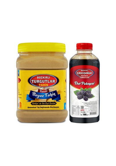 Bozkırlı Turgutlar Kepekli Beyaz Tahin 930 G + Dut Pekmezi 1 KG