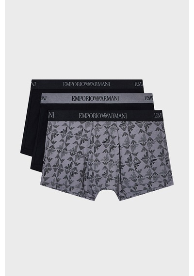 Emporio Armani Erkek Boxer Em000260 Af10800 Mc200 Siyah-gri-siyah Siyah-gri-siyah