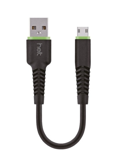 Helt HT-DC12 Micro Usb Data Kablo 20 CM Siyah