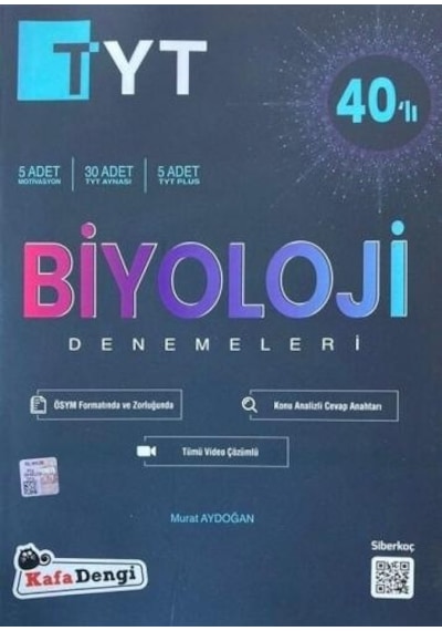 Kafadengi Yayınları Tyt Biyoloji 40 Lı Deneme