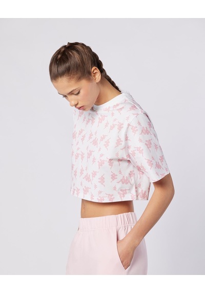 Kappa Miran Tee Kadın Beyaz-pembe Regular Tişört