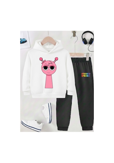 Stil-x Sprunkı Baskılı Çocuk Eşofman Takımı, Şardonlu Soft Kumaş, Unısex Beyaz-siyah 8 Stil-x Sprunkı Baskılı Çocuk Eşofman Takımı, Şardonlu Soft Kumaş, Unısex Beyaz-siyah 8