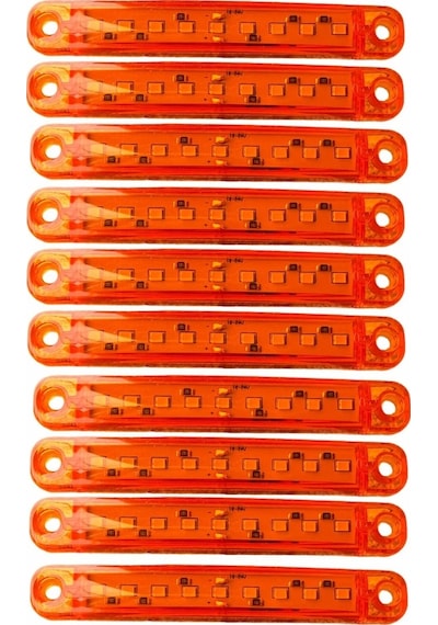 9 Ledli 10 Adet Parmak Led Turuncu