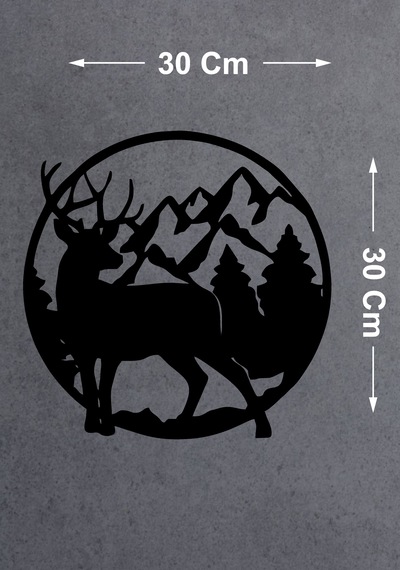 Avcı Geyik Ve Dağ Sticker - 4x4 Off Road Adventure Hunter Sticker - Araba Oto Karavan Cam Motosiklet Sticker - 02169 30x30 Cm