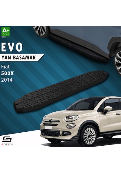 S-dizayn Fiat 500x Evo Siyah Yan Basamak 173 Cm 2014 Üzeri