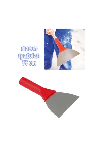 Macun Spatulası Metal 14 Cm Gri