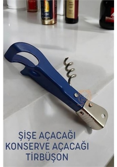 Multi Şişe Açacağı Tirbüşon Konserve Açacağı Clovis Kahverengi - Beyaz