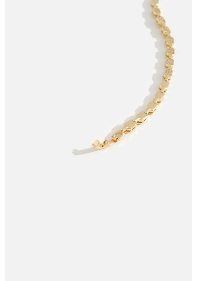 Gold Düz Kare Bileklik