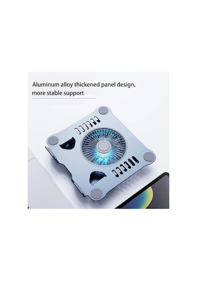 St804 11-17.3" Uyumlu Usb Soğutma Fanlı Alüminyum Macbook Standı Gümüş