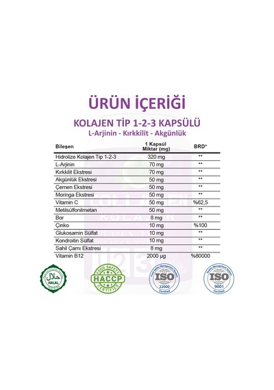 Gökçek Şifa Collagen Tip 1-2-3 60 Kapsül