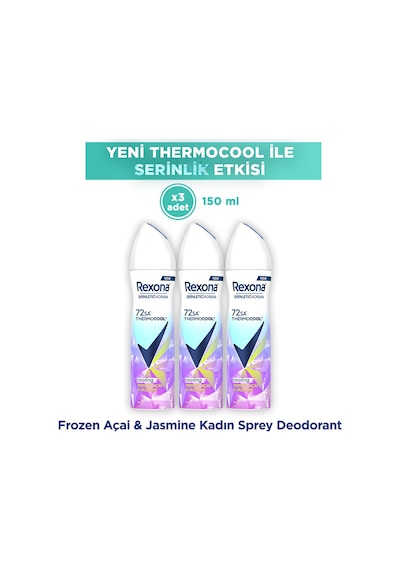 Thermocool Kadın Sprey Deodorant Frozen Açai & Jasmine 150 Ml X3