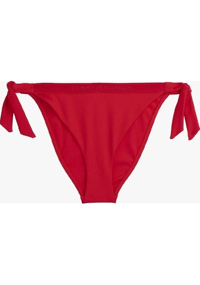 Tommy Hilfiger Kadın Tonal Logo Bikini Altı Kırmızı