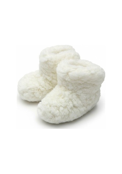 Balbeybi Beyaz Çocuk Panduf Kaydırmaz Taban, Welsoft Polar, Terletmeyen Ev Patiği Unisex Beyaz