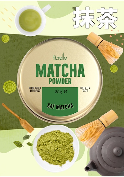 Fibrelle Matcha Teneke Kutu Saf 25 G