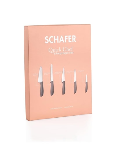 Schafer Quick Chef Bıçak Seti 5 Parça-gri Çok Renkli