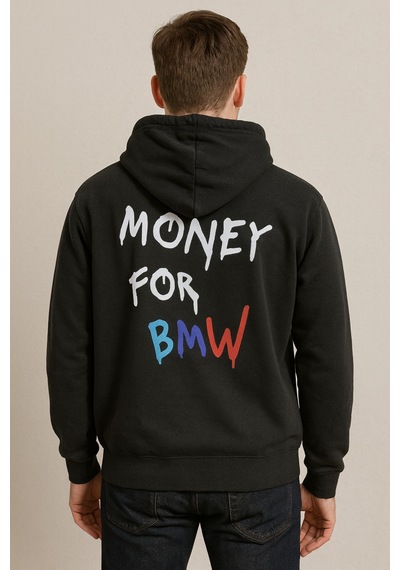 Hmo Store Unisex Bmw Logolu Spor Şık Hoodie Rahat Ve Tarz Siyah