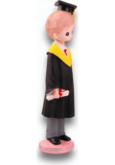 Lüks Polyester Mezun Öğrenci Biblo 2 Li Set 20 Cm Dekoratif Reçine Heykel Yeni Mezun & Okul Hediyesi