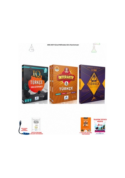 Paraf 8. Sınıf Lgs Türkçe Iq+interaktif+mor 3 Kitap Seti
