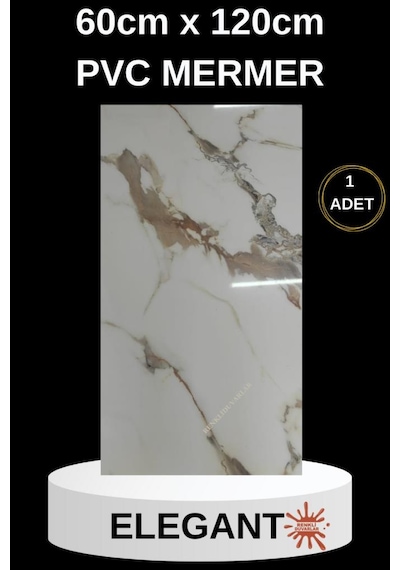 Alternatif Kaplama Uv Pvc Mermer Panel Elegant1 Adet 60x120cm Ev Ofis Otel Duvar Kaplama Paneli