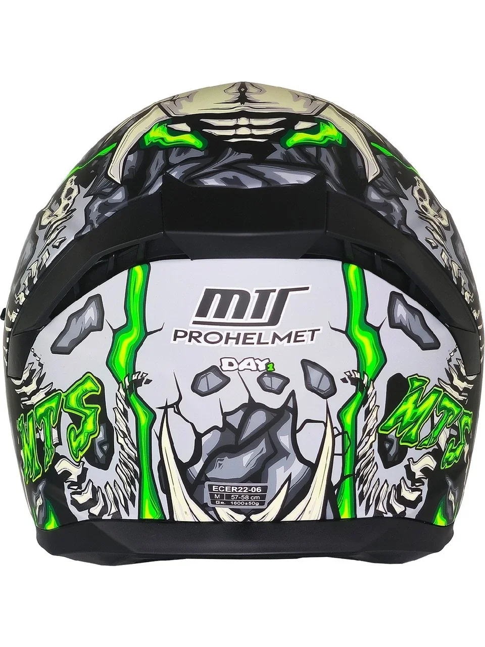 Mts M-910 Skull Güneş Vizörlü Dot/Ce Onaylı Full Face Motosiklet Kaskı Çok Renkli