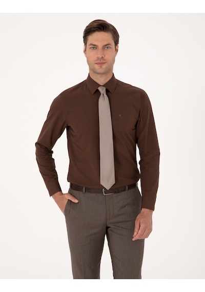 Pierre Cardin Erkek Kahverengi Gömlek Basic 50316734-vr029 Kahverengi Pierre Cardin Erkek Kahverengi Gömlek Basic 50316734-vr029 Kahverengi