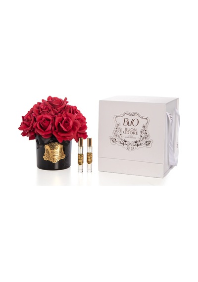 Siyah Cam Gold 14 Gül Luxury Home Perfume Acı Elma