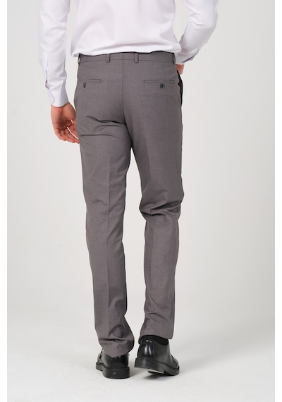Erkek Regular Fit Kumaş Pantolon Gri Melanj