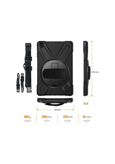 Samsung Uyumlu Galaxy Tab S6 T860 Kılıf Defender Askılı Zırh Case