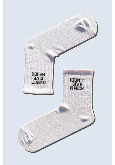 Carnaval Socks 7'li Yazılı Desenli Renkli Tasarım Çorap Seti Beyaz