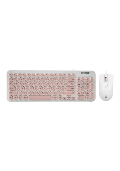 Everest KM-01K Usb Yuvarlak Tuşlu 3D Mouse Combo LC Layout Klavye Mouse Set