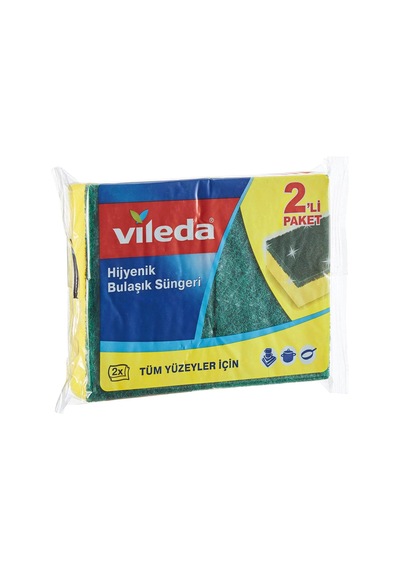 Vileda Hijyenik Düz Bulaşık Süngeri 2 x 2'li