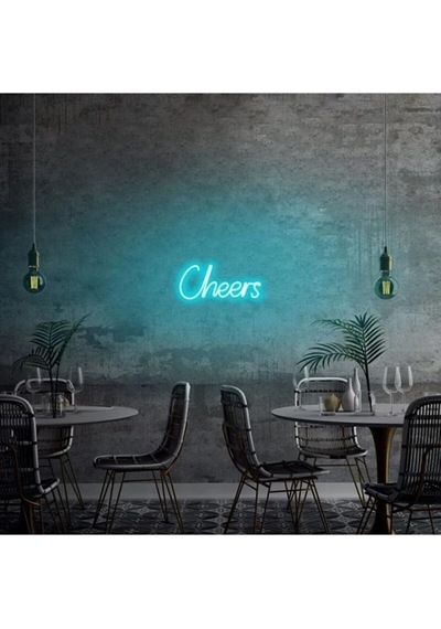 Cheers - Led Dekoratif Duvar Aydınlatması Neon Duvar Yazısı Sihirli Led Mesajlar