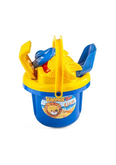 Erdem Toys Aslan Figürlü Kova Kürek Seti - Mavi