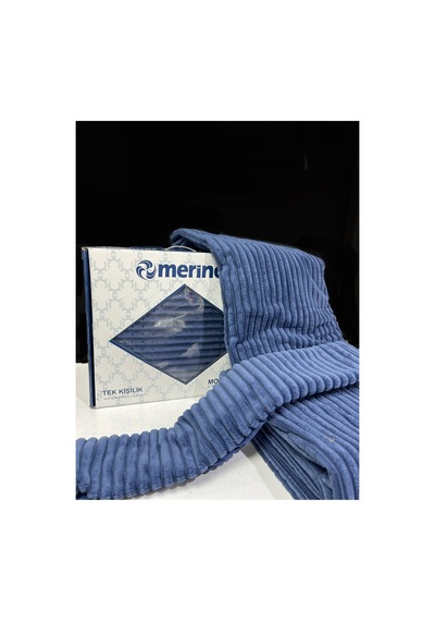 Merinos Merinos Modernline Tek Kişilik Yatak Örtüsü Lacivert