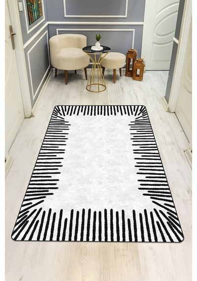 Modern Desenli Dijital Baskı Kaymaz Taban Halı H0107 Renkli