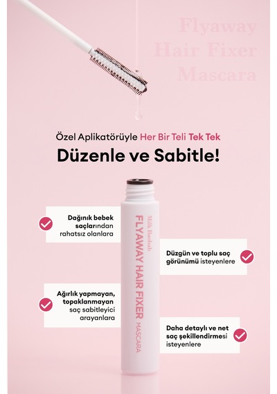 Elektriklenen İnce Teller İçin Sabitleyici Saç Maskarası Mılk Baobab Flyaway Hair Fixer Mascara