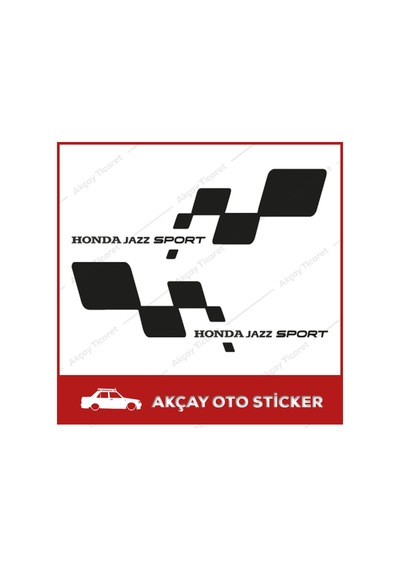 Honda Jazz Sticker (Takım Set) Sport Sticker Jazz Arma Sticker (531151872)