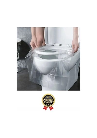 Yeni Seyahat Tipi Taşınabilir Okul Tuvalet Wc Hijyenik Tek Kullanımlık Klozet Kapağı Poşeti 50 Adet Çok Renkli