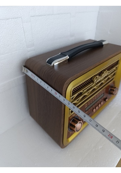 Bluetooth Hoparlör Fm Radyo Usb Tf Aux Ses Bombası Müzik Çalar Mp3 Çalar - Kahverengi- Tek Ebat