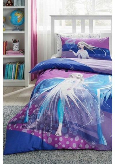 Özdilek Frozen Snow Disney Lisanslı Lastikli Fitted Çarşaf Çocuk Nevresim Takımı Tek Kişilik - Krem Krem