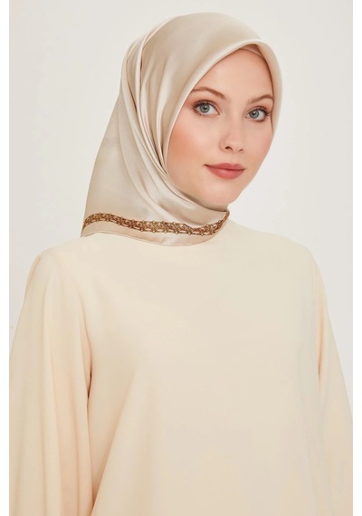 Armine İpek Eşarp 2025 Kış - 9260-03 Krem Sarı Krem Sarı