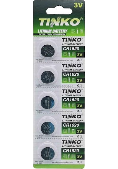 Tinko CR1620 3 V Blister Lityum Pil 5'li