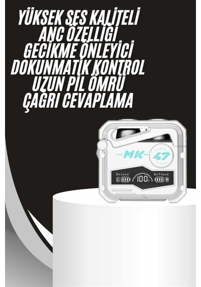 Gecikme Önleyici Oyuncu Kulaklığı Bluetooth Bağlantılı Anc Özelliği 5.0 Bluetooth
