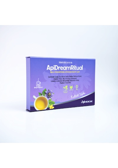 Premium Apidreamritual Ballı Bitki Ekstrakt Çayı 12 Adet Yoğun Formül Kaşık Çay - Uyku Çayı