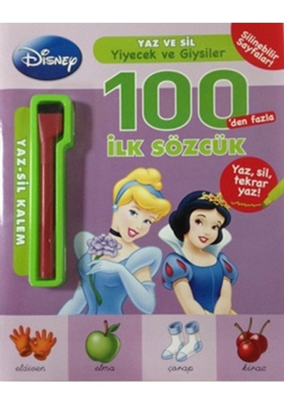 Yaz ve Sil- Yiyecek 100'Den Fazla Ilk Sözcük ve Giysiler
