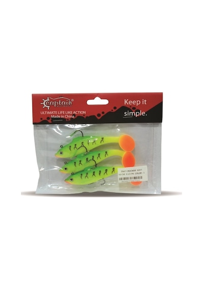 Captain 3567 Cracker Soft 10 CM 3' lü Paket Sahte Silikon Yem